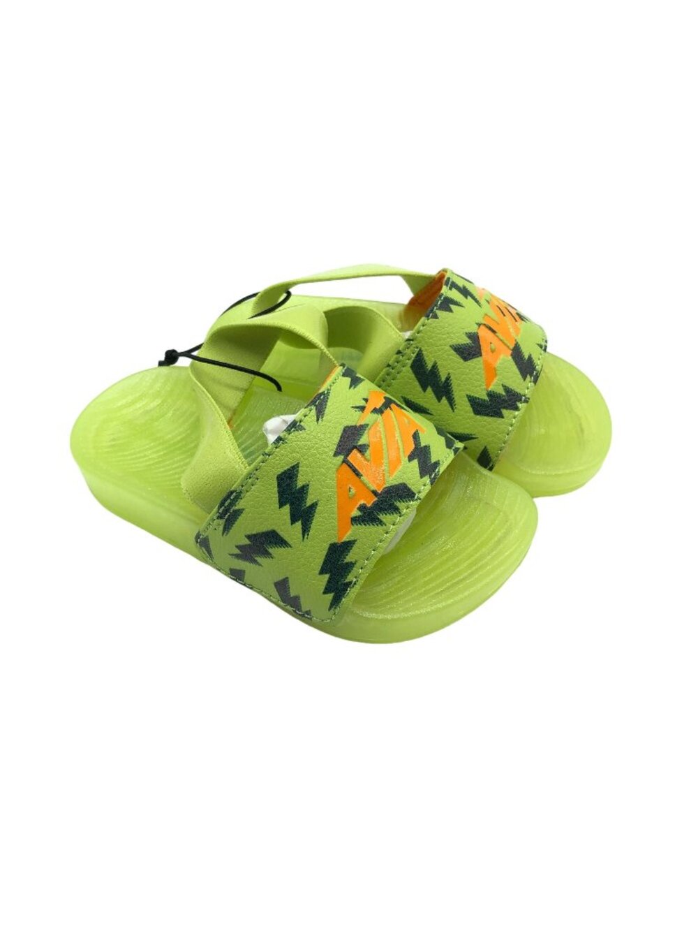 Avia Boys Avi Light-Up Sandals Rubber Slingback Lightning Green 9